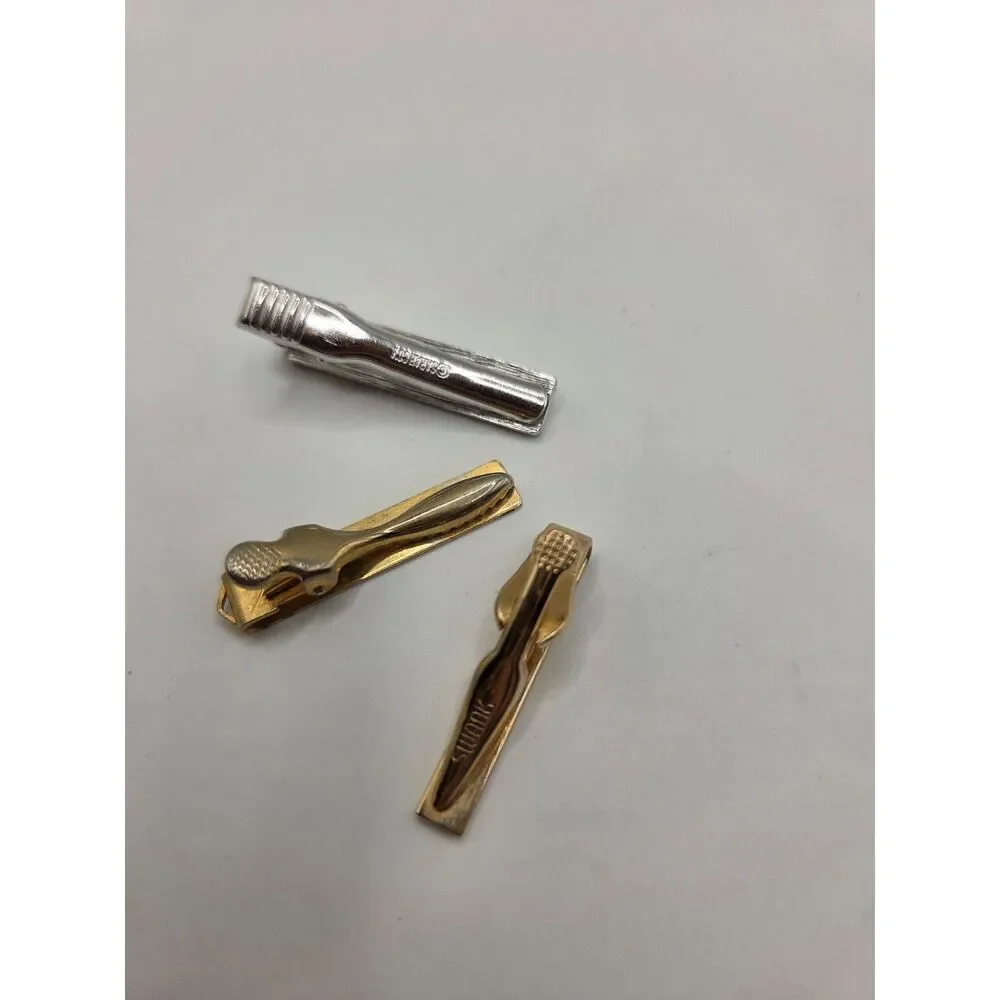 1742. Set of 3 Vintage Tie Clips